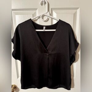 Glam Black Blouse NWOT